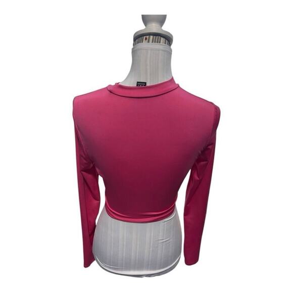 SHEIN Pink Long Sleeve Crop top Size M - Picture 2 of 2